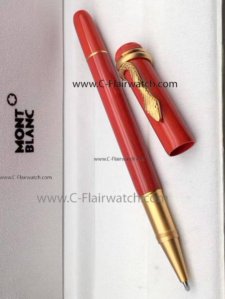 Rouge et Noir Red Rollerball Pen / Copy Montblanc Snake Pen